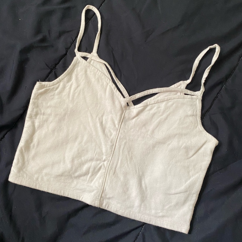 Hollister Criss Cross Camisole (black & white)